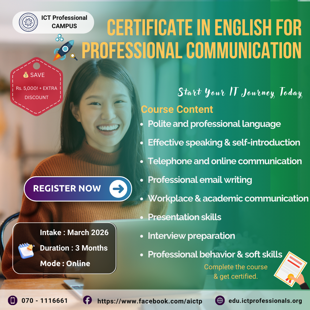 Certificate in English for Professional Communication